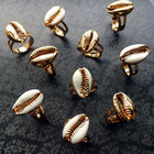 Gold Cowry Rings - Arimas