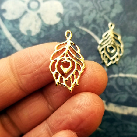 Peacock Feather Charm